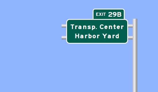 Image of I-95 South Exit 29C sign plan in Bridgeport, Sign Maker Software, July 2026