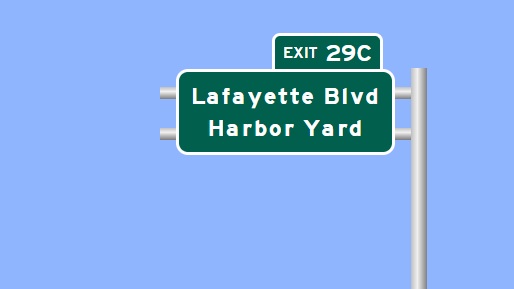 Image of I-95 South Exit 29C sign plan in Bridgeport, Sign Maker Software, July 2026
