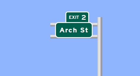 Image of I-95 Exit 2 sign plan in Greenwich, Sign Maker Software, July 2026