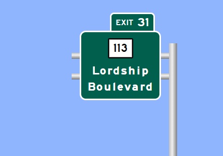 Image of I-95 North CT 130 Exit 31 sign plan in Stratford, Sign Maker Software, July 
 2026