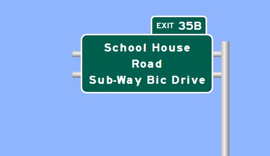 Image of I-95 North Exit 35B sign plan in Milford, Sign Maker Software, July 2026
