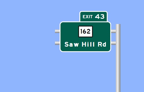 Image of I-95 Exit 43 sign plan in West Haven, Sign Maker Software, July 2026