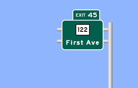 Image of I-95 North Exit 45 sign plan in West Haven, Sign Maker Software, July 2026