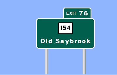 Image of I-95 Exit 76 sign plan in Old Saybrook, Sign Maker Software, July 2026