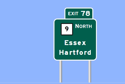 Image of I-95 Exit 78 sign plan in Old Saybrook, Sign Maker Software, July 2026