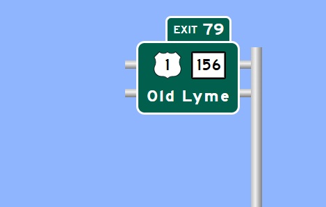 Image of North I-95 Exit 79 sign plan in Old Lyme, Sign Maker Software, July 2026