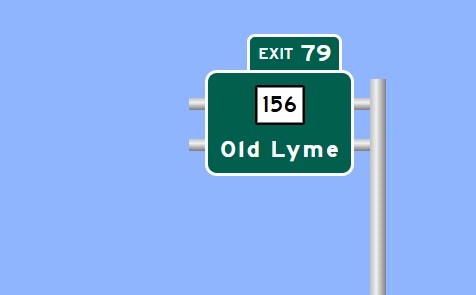 Image of South I-95 Exit 79 sign plan in Old Lyme, Sign Maker Software, July 2026