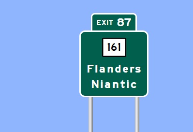 Image of I-95 Exit 85 sign plan in East Lyme, Sign Maker Software, July 2026