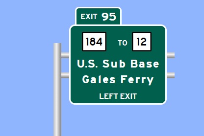 Image of I-95 Exit 95 sign plan in Groton, Sign Maker Software, July 2026