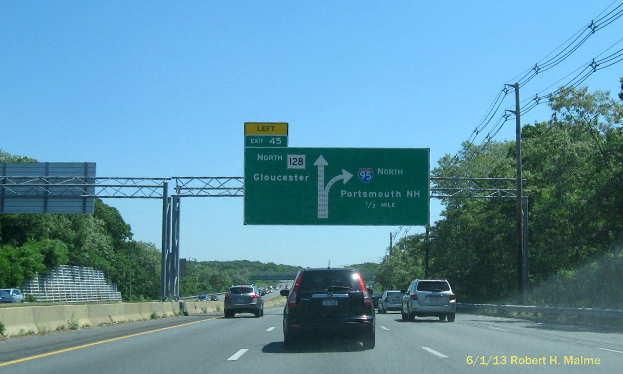 Image of new signage placed along I-95 North in Peabody