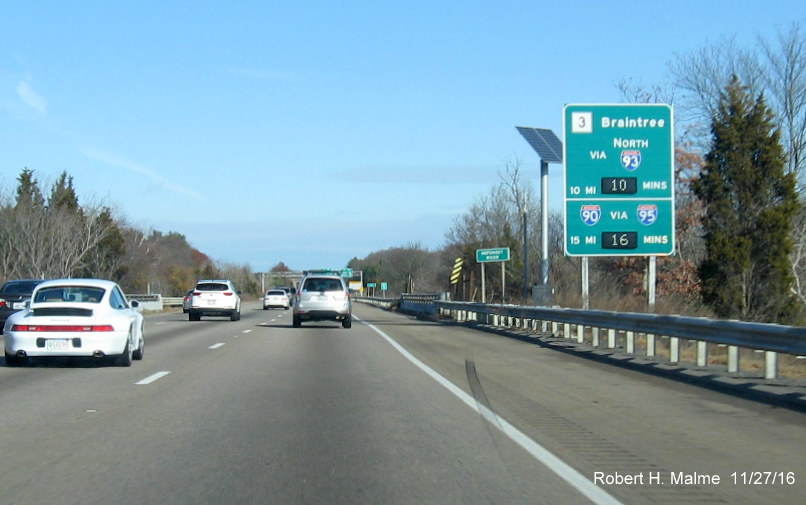Image of activated Real Time Traffic sign on I-95 North in Canton