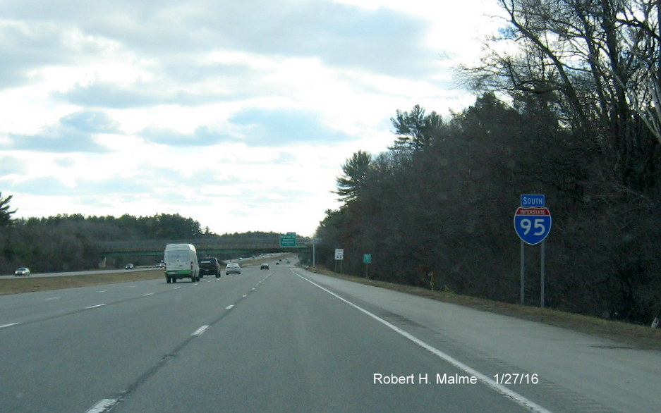 Image of I-95 South Reassurance Marker after Topsfield Rd exit in Boxford