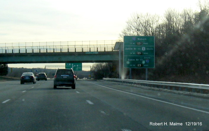 Image of activated Real Time Traffic sign on I-95 South in Danvers