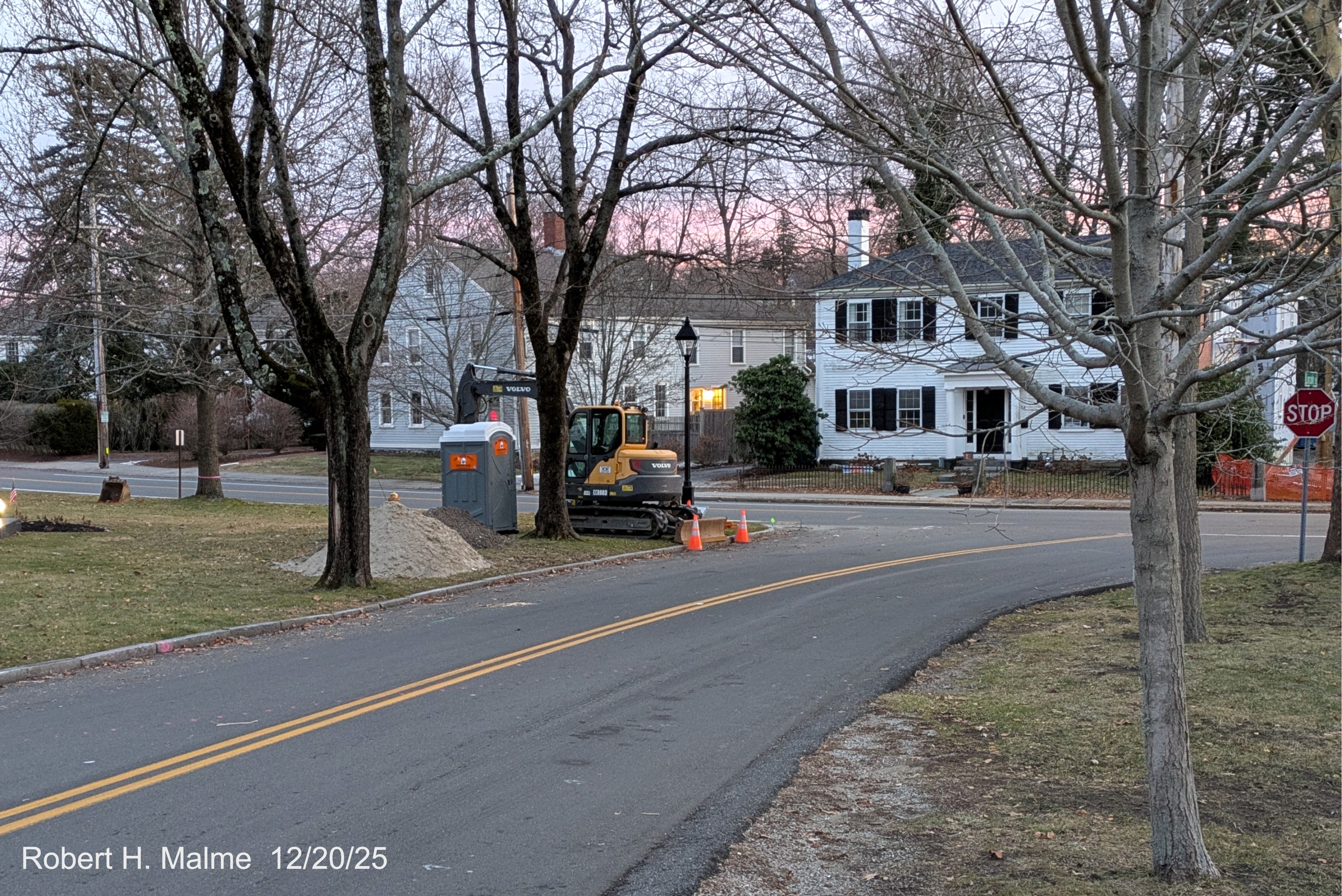 Image of initial construction alongside North Street looking towards the New North Church
	Street, December 2025