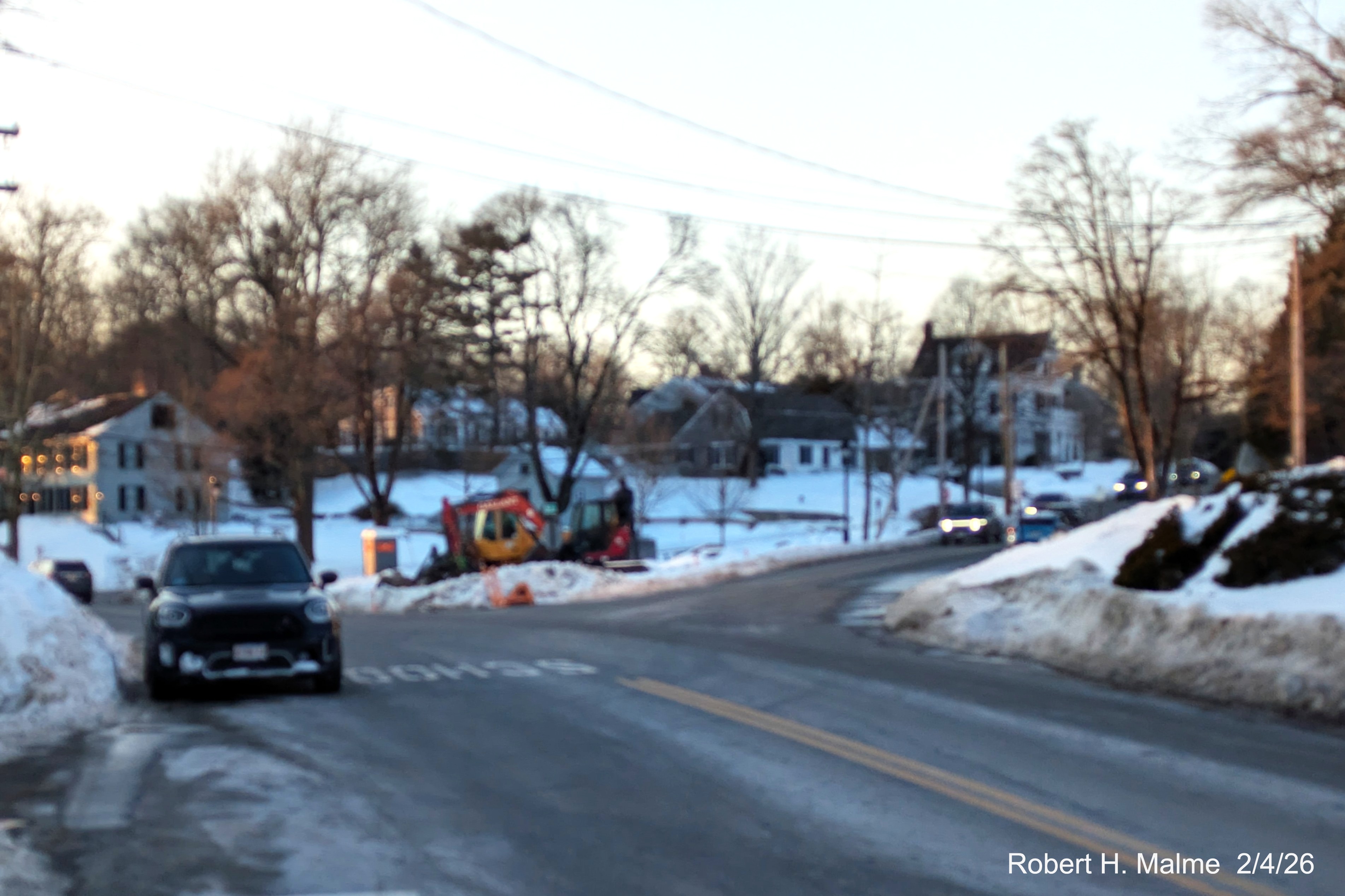 Image of construction alongside Lincoln Street looking towards Fountain Square
	from North Street, February 2026