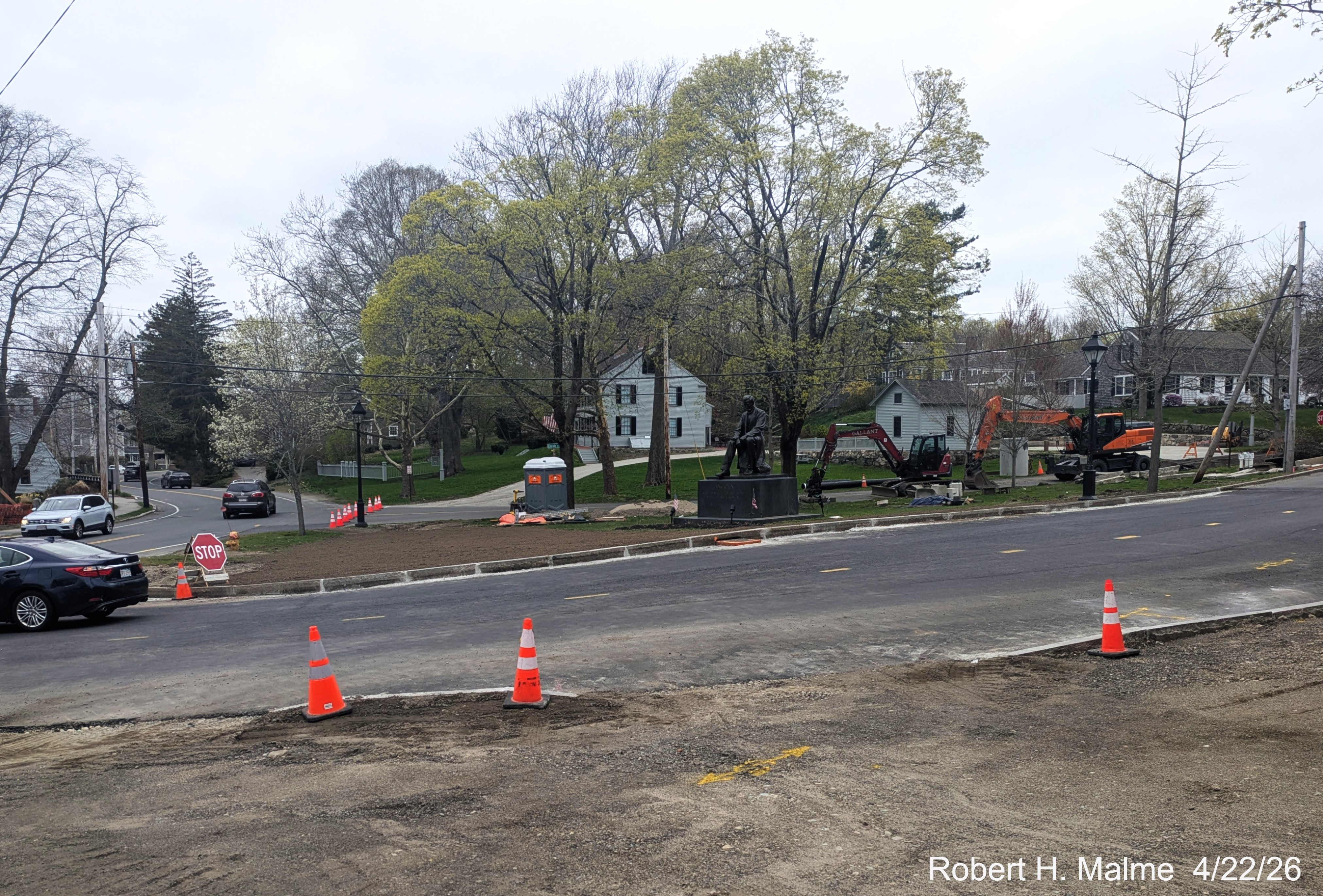 Image from North Street of realigned intersection with the eastern leg of Lincoln Street,
	April 2026
