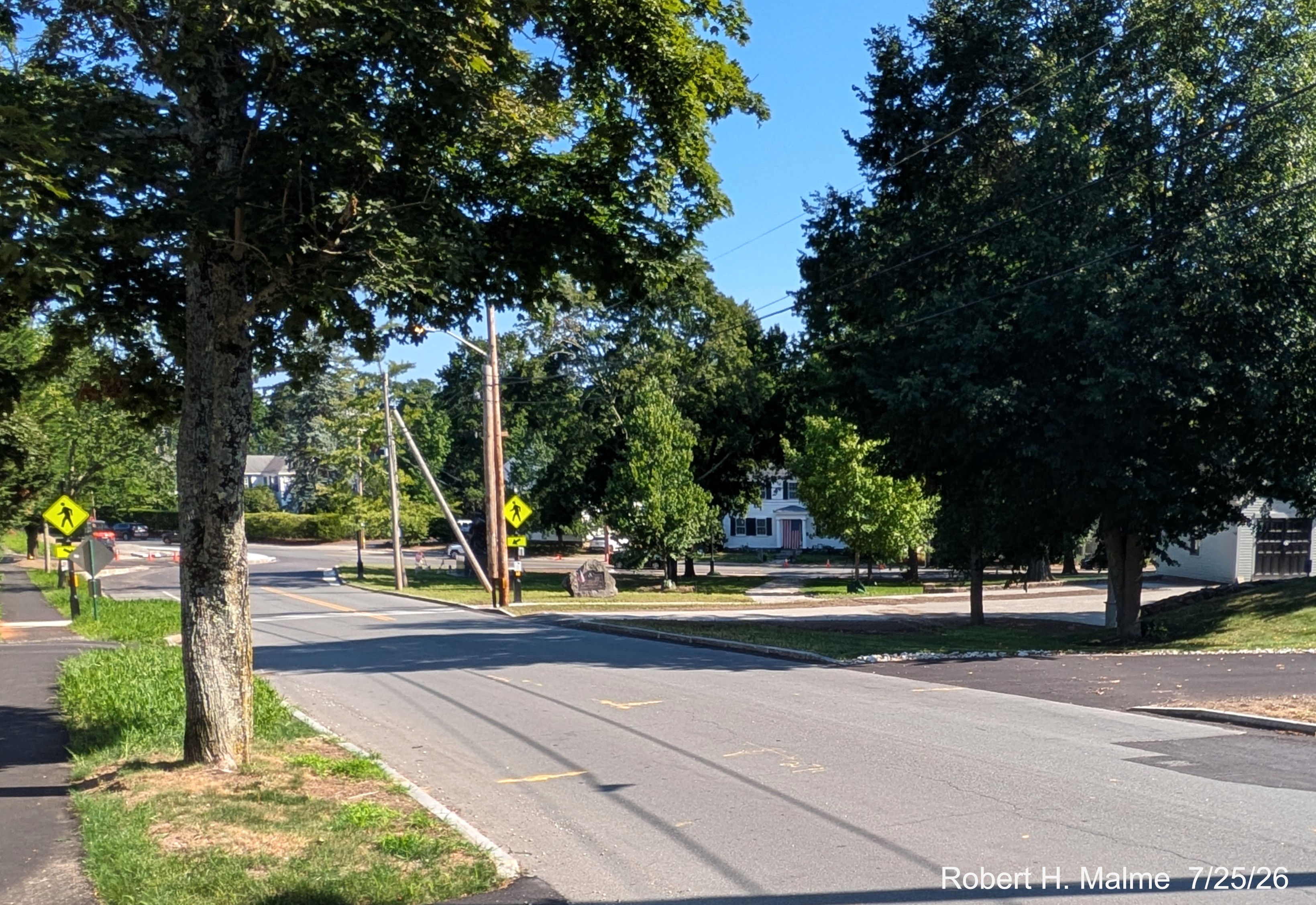 Image taken looking south along Lincoln Street towards North Street showing near 
	completion of the work at the northern end of the project, July 2026