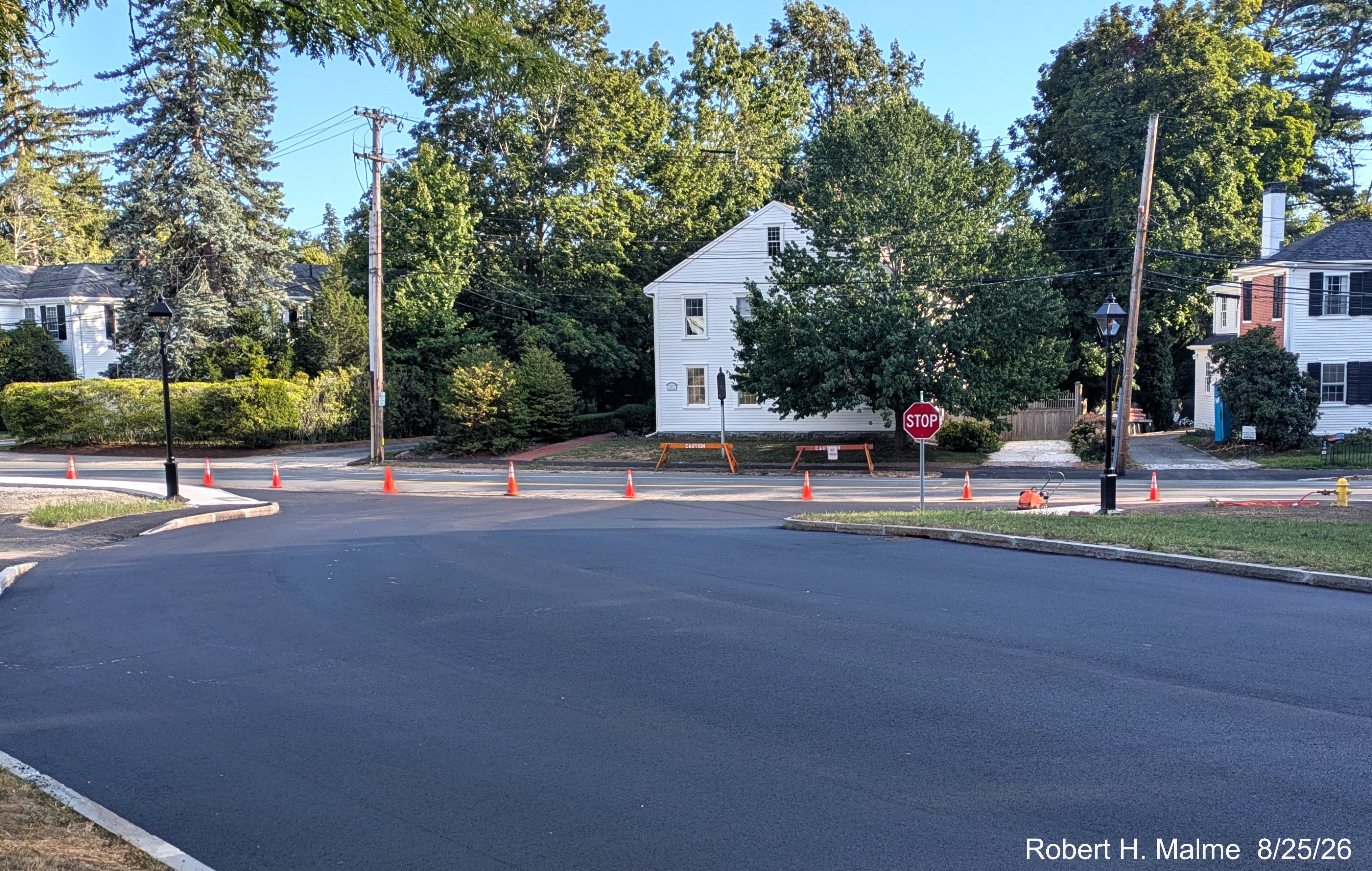 Image taken looking at the Lincoln Street intersection with North Street after the final
	paving of the roadway on August 25, August 2026