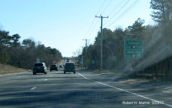 Activated Real Time Traffic sign on MA 28 South in Bourne