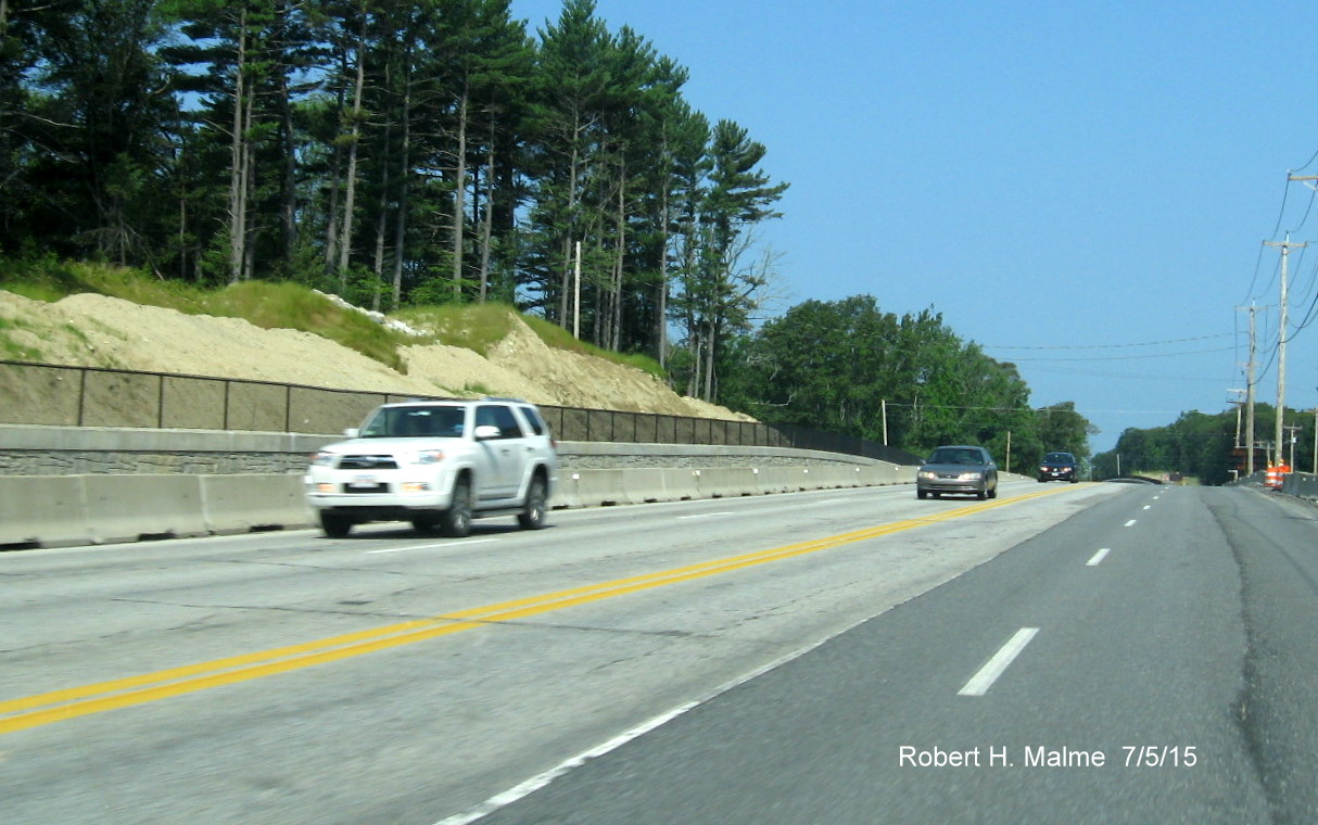 Image of construction along the eastbound lanes of Route 2 in Concord