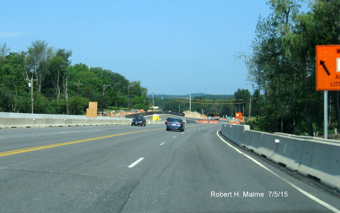 Image of construction along Route 2 at Crosby's Corner in Concord