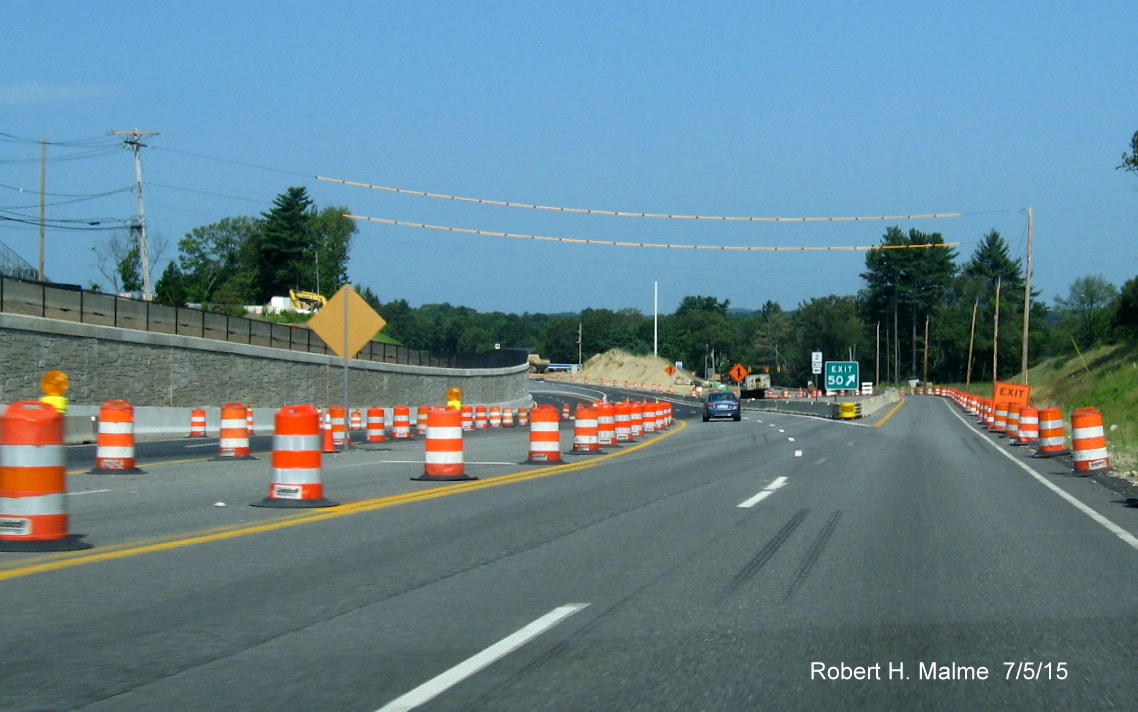 Image of new off-ramp to Route 2A on Route 2 West in Concord