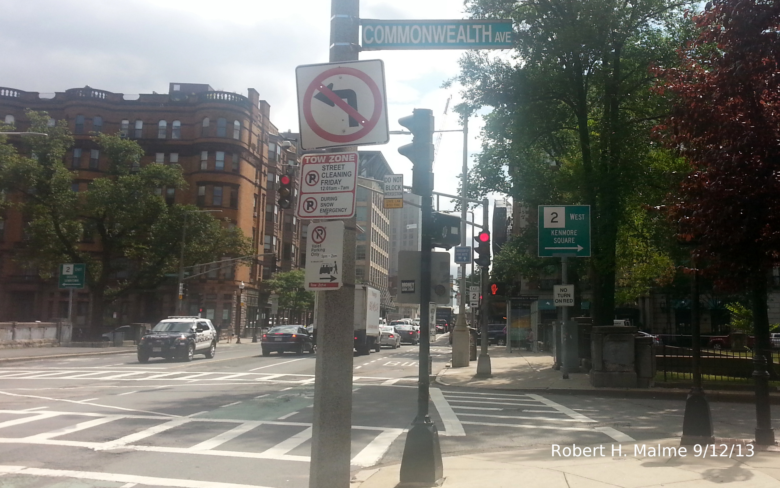 MA 2 Sign on MA 2A/Mass Ave in Boston, Sept. 2013