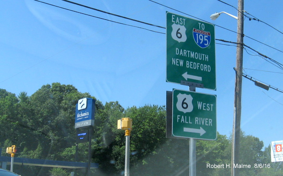 Image of US 6 guide signs in Somerset