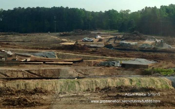 Image of clearing at future site of East End Connector/US 70 interchange in Durham, photo by Adam Prince