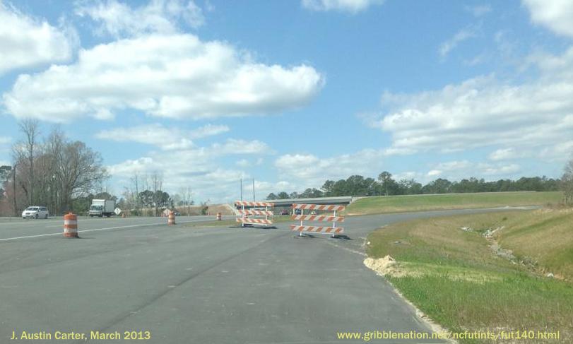 Photo of Future I-140 On-ramp Progress from US 17 North, by J. Austin 
Carter, March 2013
