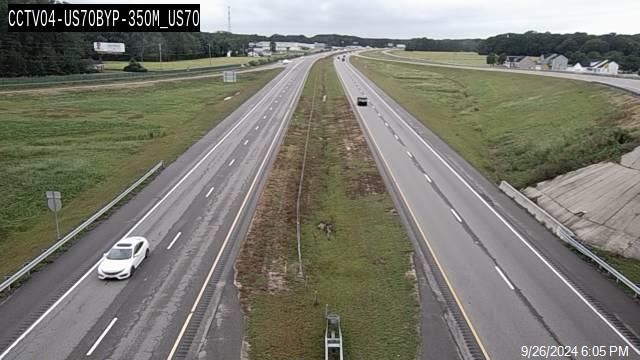 Image of back of first East I-42 reassurance marker on Goldsboro Bypass, NCDOT, September 2024