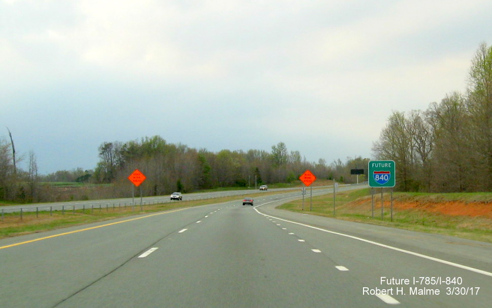 Image of Future I-840 along open eastern segment of Greensboro Loop from I-40 to US 70