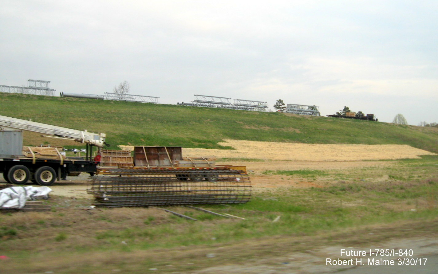 Image of construction at US 70 interchange along the eastern section of the Greensboro Loop
