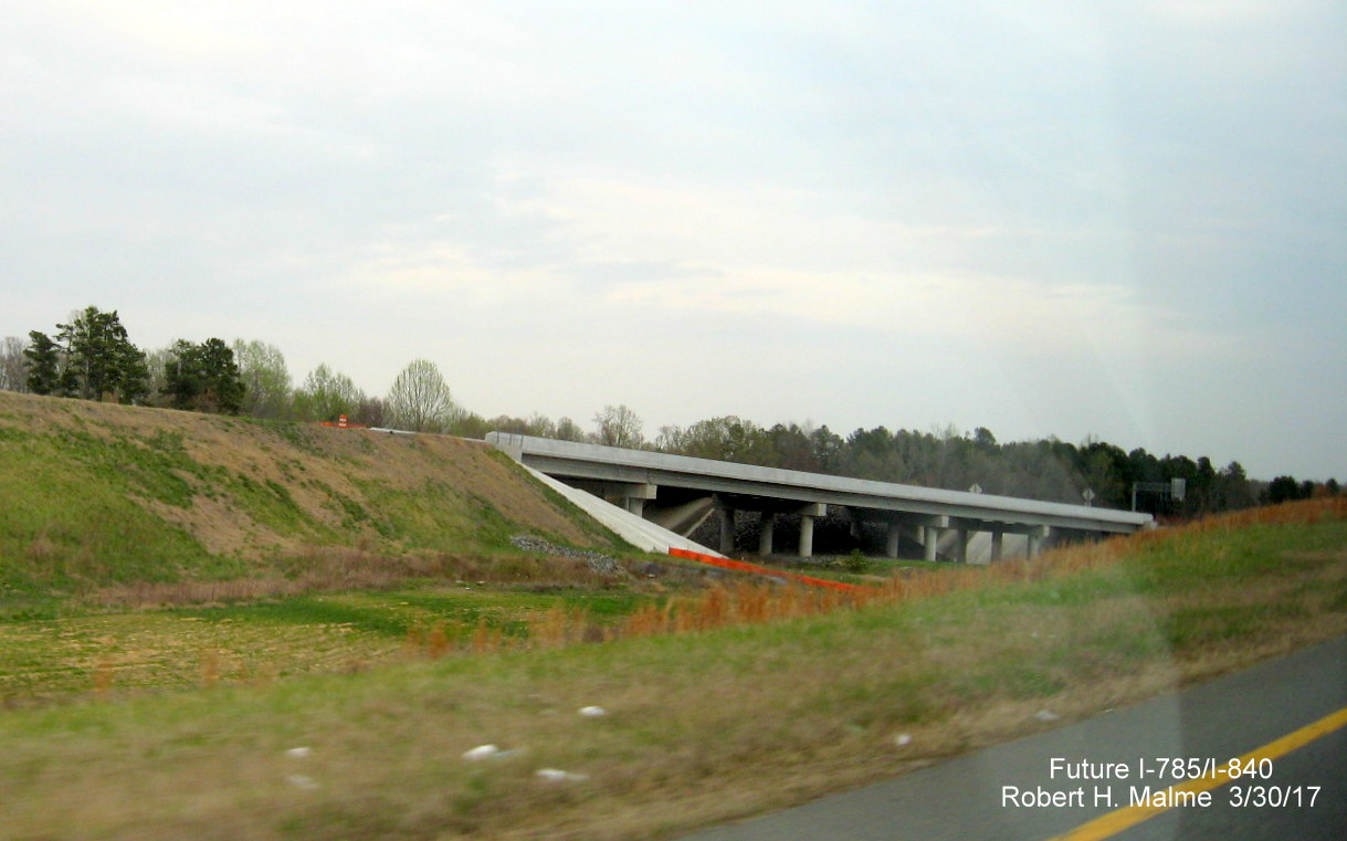 Image taken of future Loop bridge near US 70 exit along eastern section of Greensboro Loop