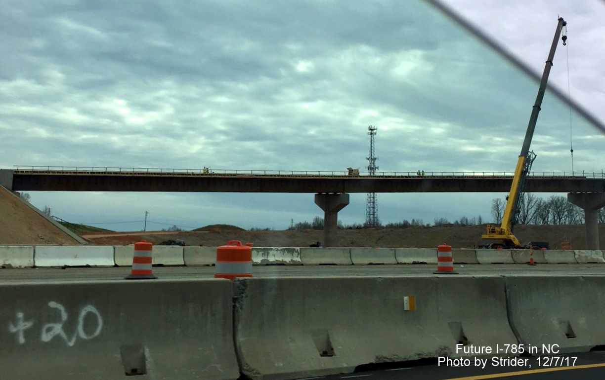 Image of new bridge being constructed for Greensboro Loop traffic from US 29 South, by Strider