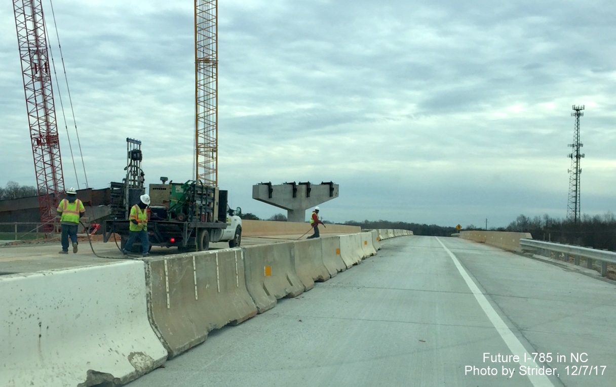 View of newly opened ramp from US 29 South to I-785/Greensboro Loop South, by Strider