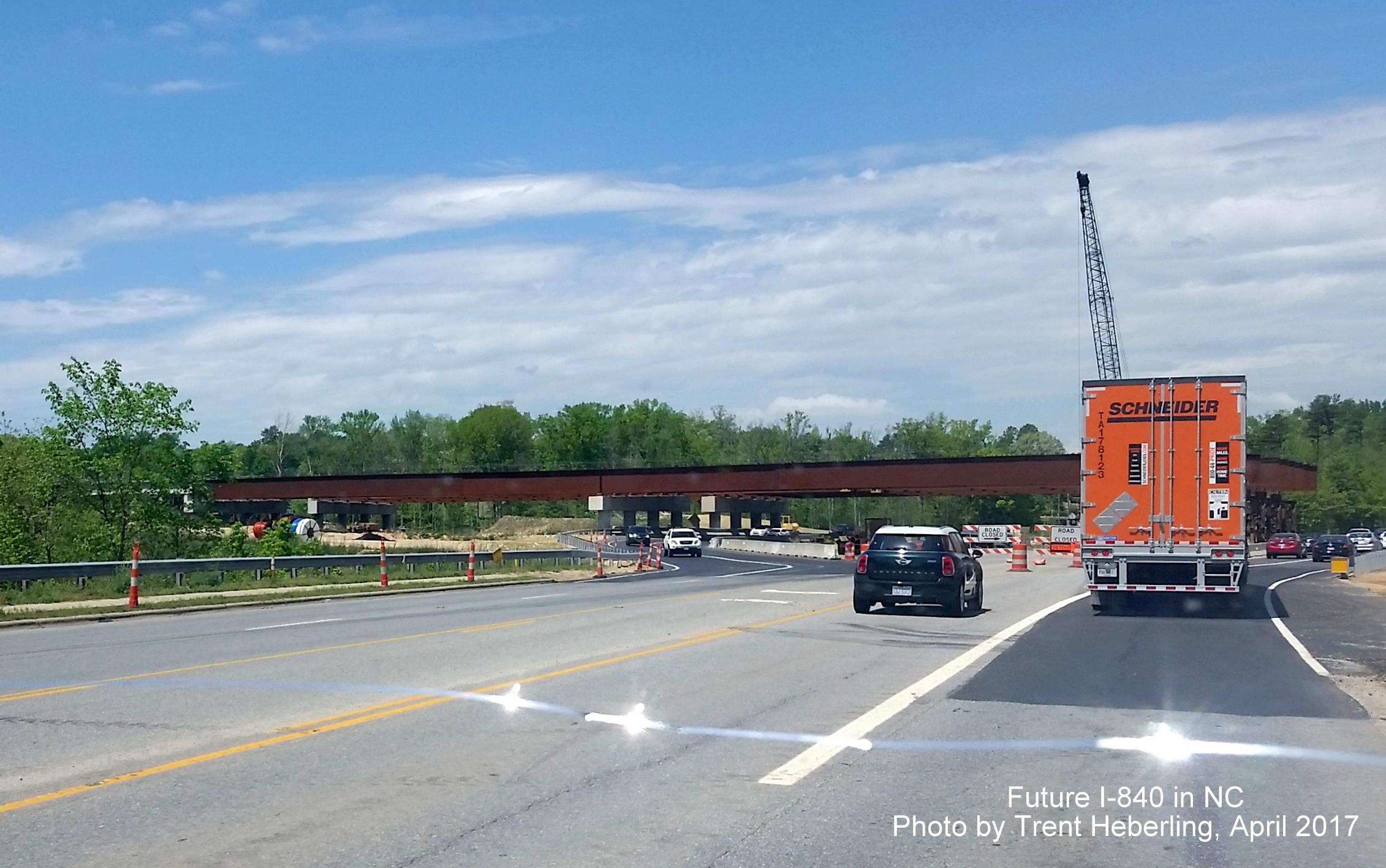 Image taken of construction along US 220 in Greensboro for Future I-840 interchange, by Trent Heberling