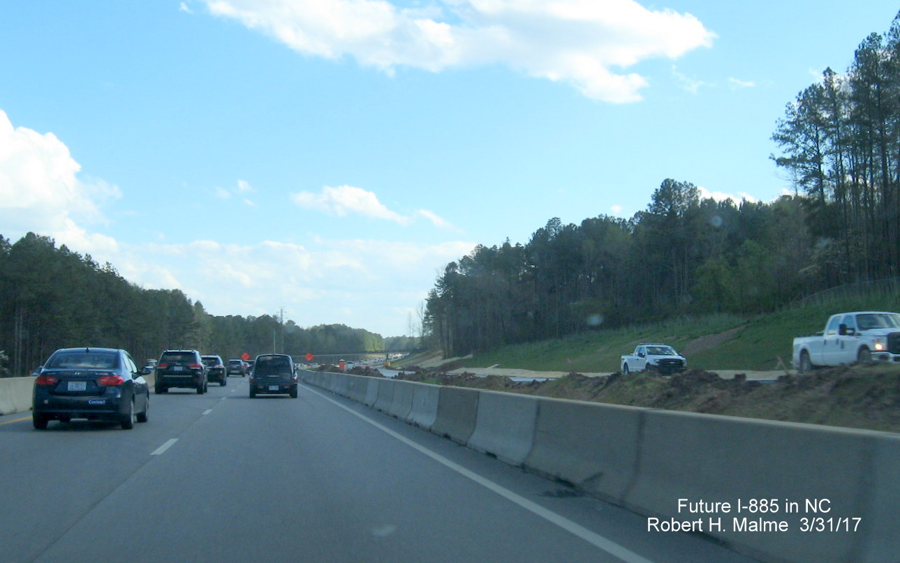 Image taken of Future NC 147 South lanes being built as part of East End Connector project in Durham