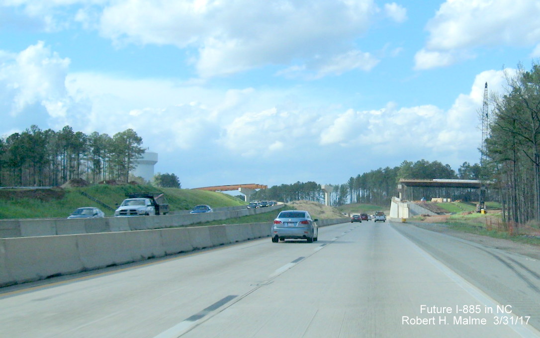 Image showing construction of Future I-885 North Ramp from NC 147 North in Durham