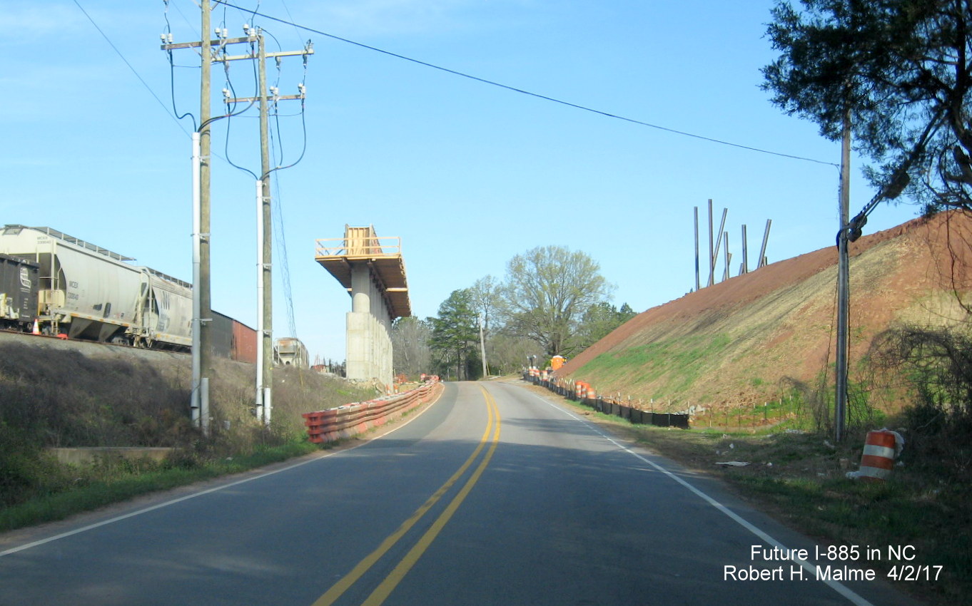 Image taken of bridge construction for East End Connector over Angier Ave. in Durham