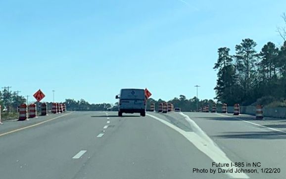 Image of new exit ramp from US 70 East, Future I-885 South for NC 98 in Durham, by David Johnson