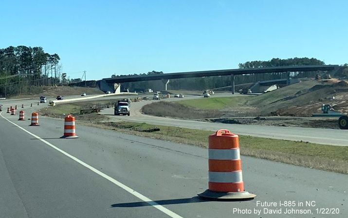 Image of future I-885 South lanes being constructed as part of East End Connector Project in Durham, by David Johnson
