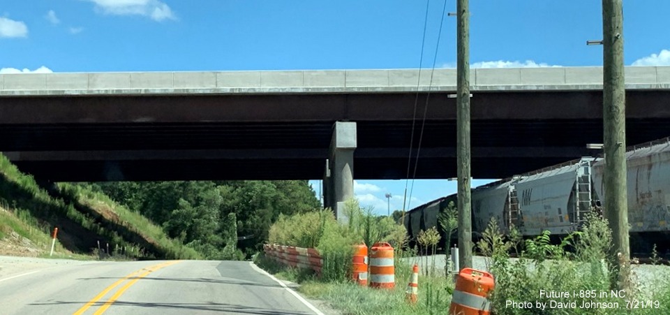 Image of completed Future I-885/East End Connector bridge over Angier Avenue in Durham, by David Johnson