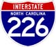 NC Interstate 226 Shield Image, from Shields Up!
