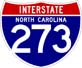 Image of NC Interstate 273 shield, from Shields Up!