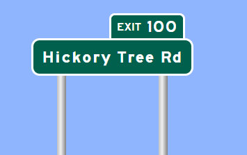 Sign Maker image of Hickory Tree Road exit on I-285 in Clemmons
