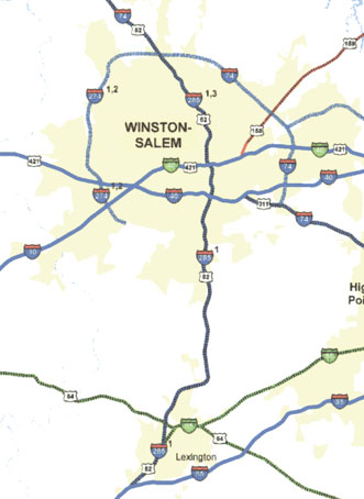 File of I-285 Route from NCDOT Strategic Highway Corridors website.
