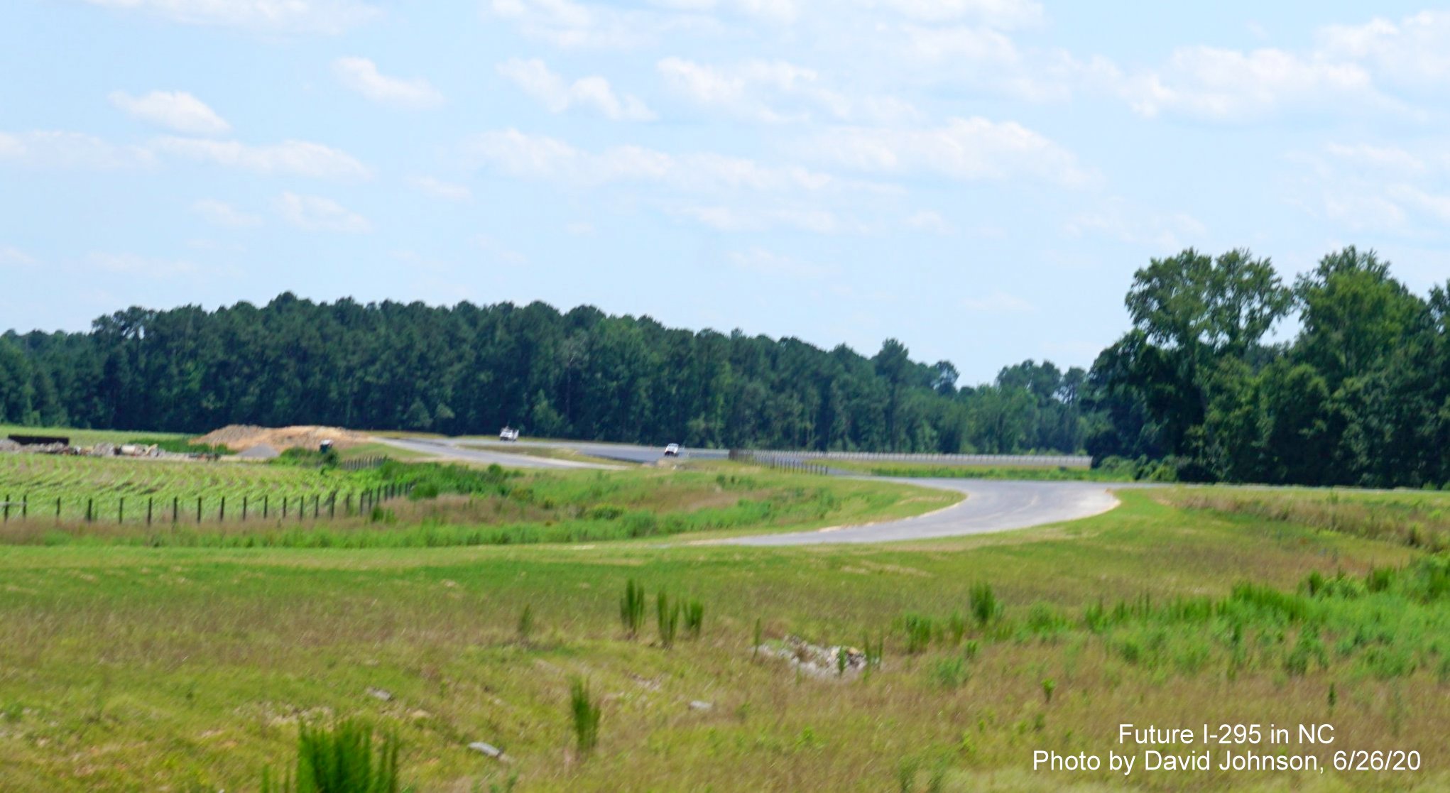 Image of future I-295 South ramp nearly completed to Cliffdale Road, by David Johnson, June 2020