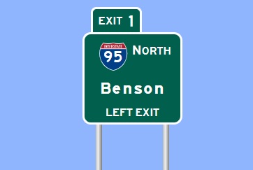 I-295 I-95 North exit sign image, by SignMaker