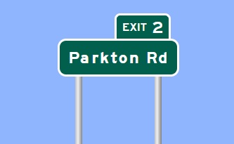 I-295 Parkton Road exit sign image, by Signmaker